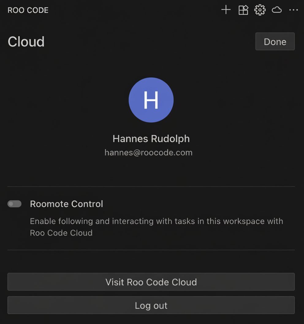 Access dashboard from Roo Code plugin